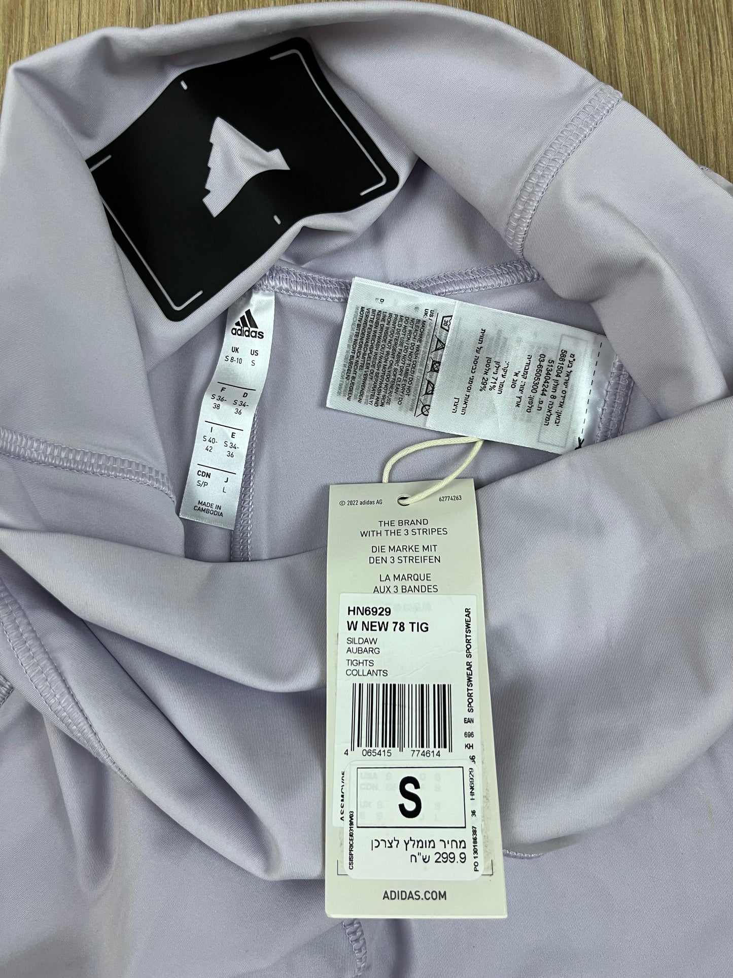 Adidas Sportswear New 7/8 Tights Damen Leggings Lila / Grau (Größe S)
