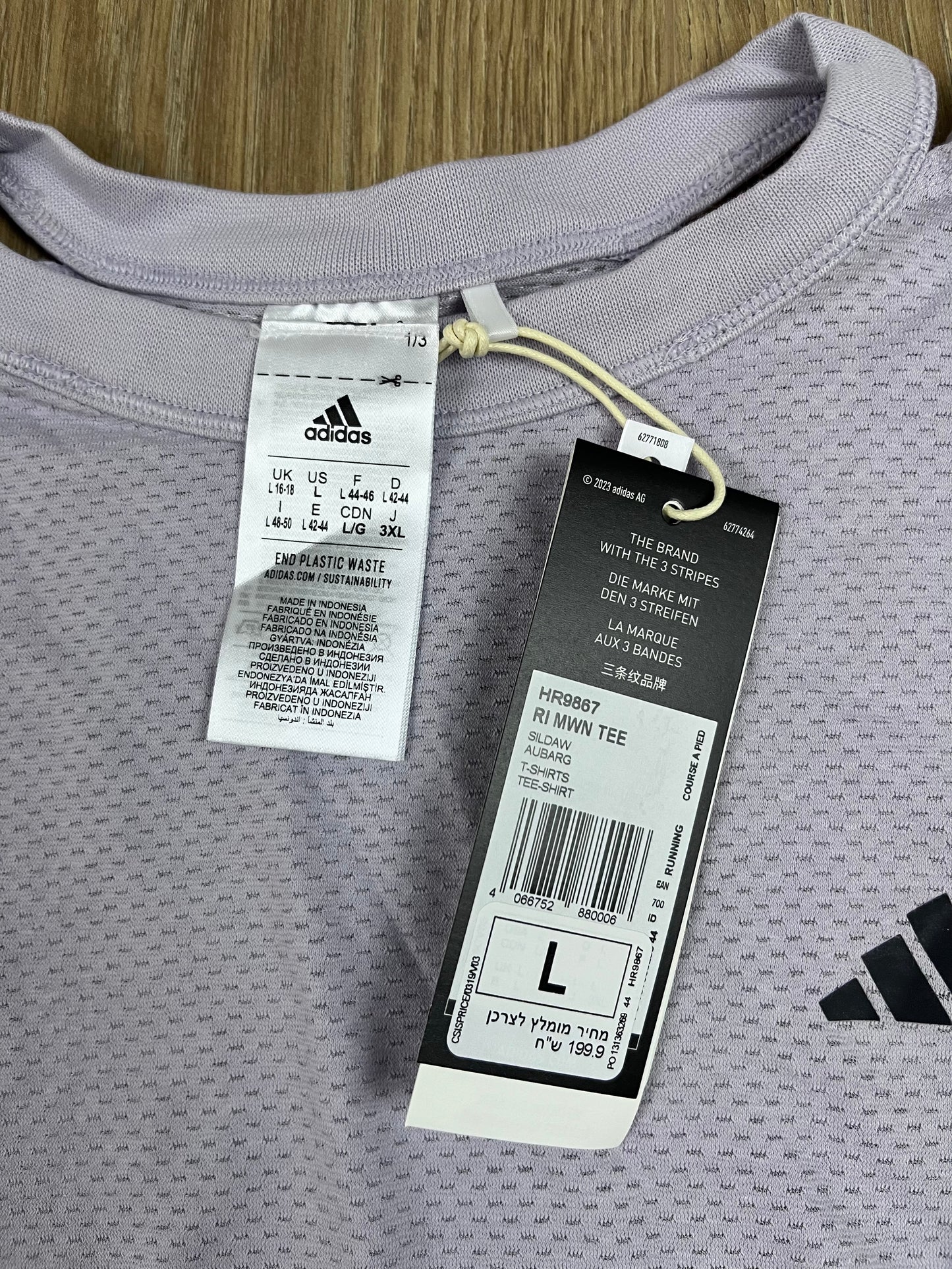 Adidas Running Run It Move Tee Damen T-Shirt Lila / Grau (Größe L)