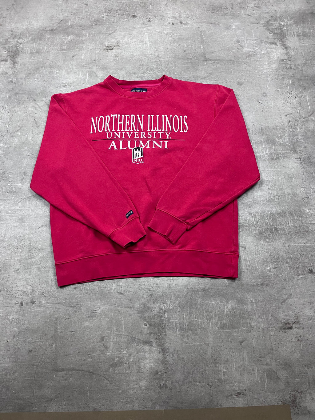 Vintage JanSport Pullover Northern Illinois University Alumni Rot 1