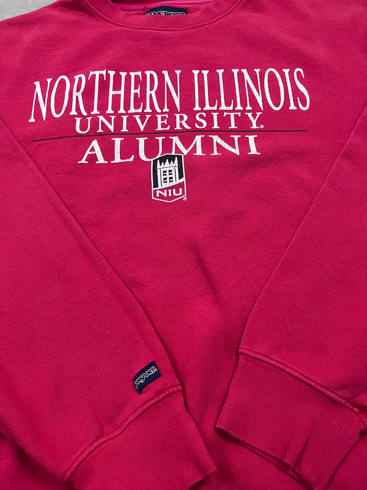 Vintage JanSport Pullover Northern Illinois University Alumni Rot 1