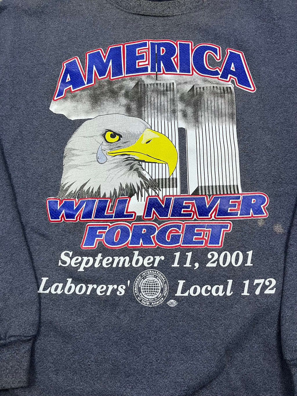 Vintage Lee Heavyweight Pullover America Will Never Forget 6