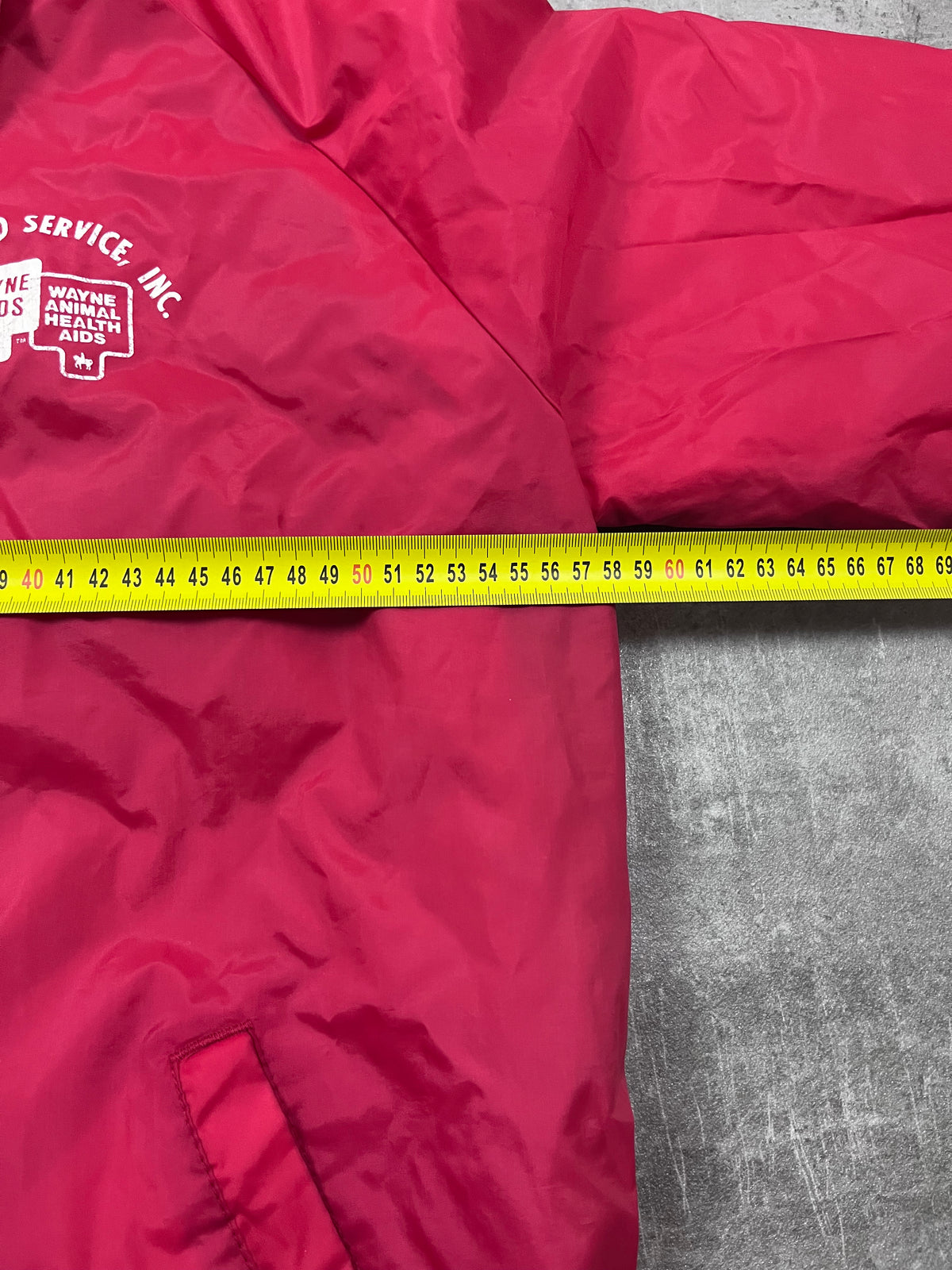 Vintage Wise Wear Coachjacke Ron’s Feed Service Rot 1