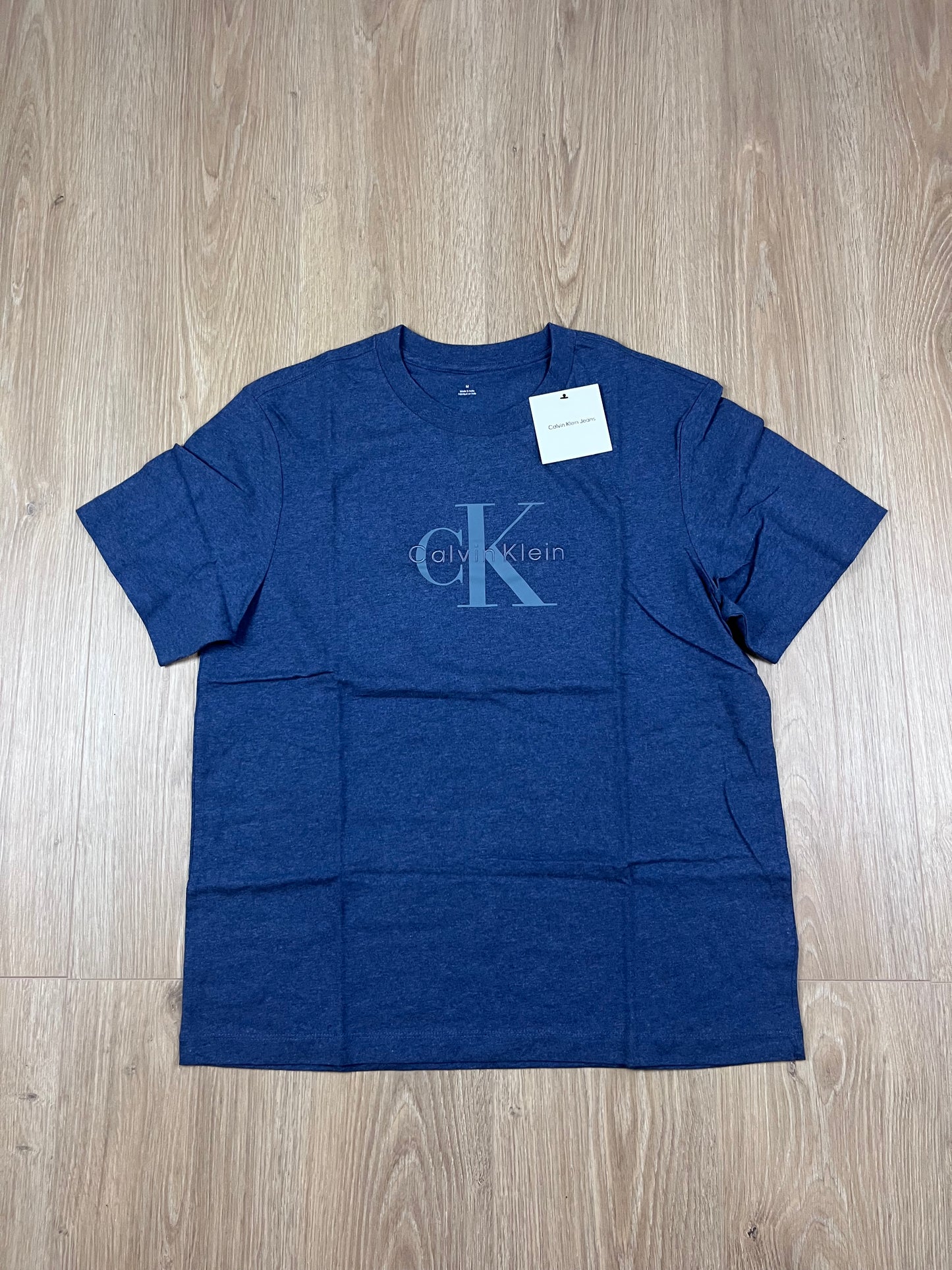 Calvin Klein Jeans Herren T-Shirt in Dunkelgrau Meliert (Größe M) – Iconic Monogram Logo