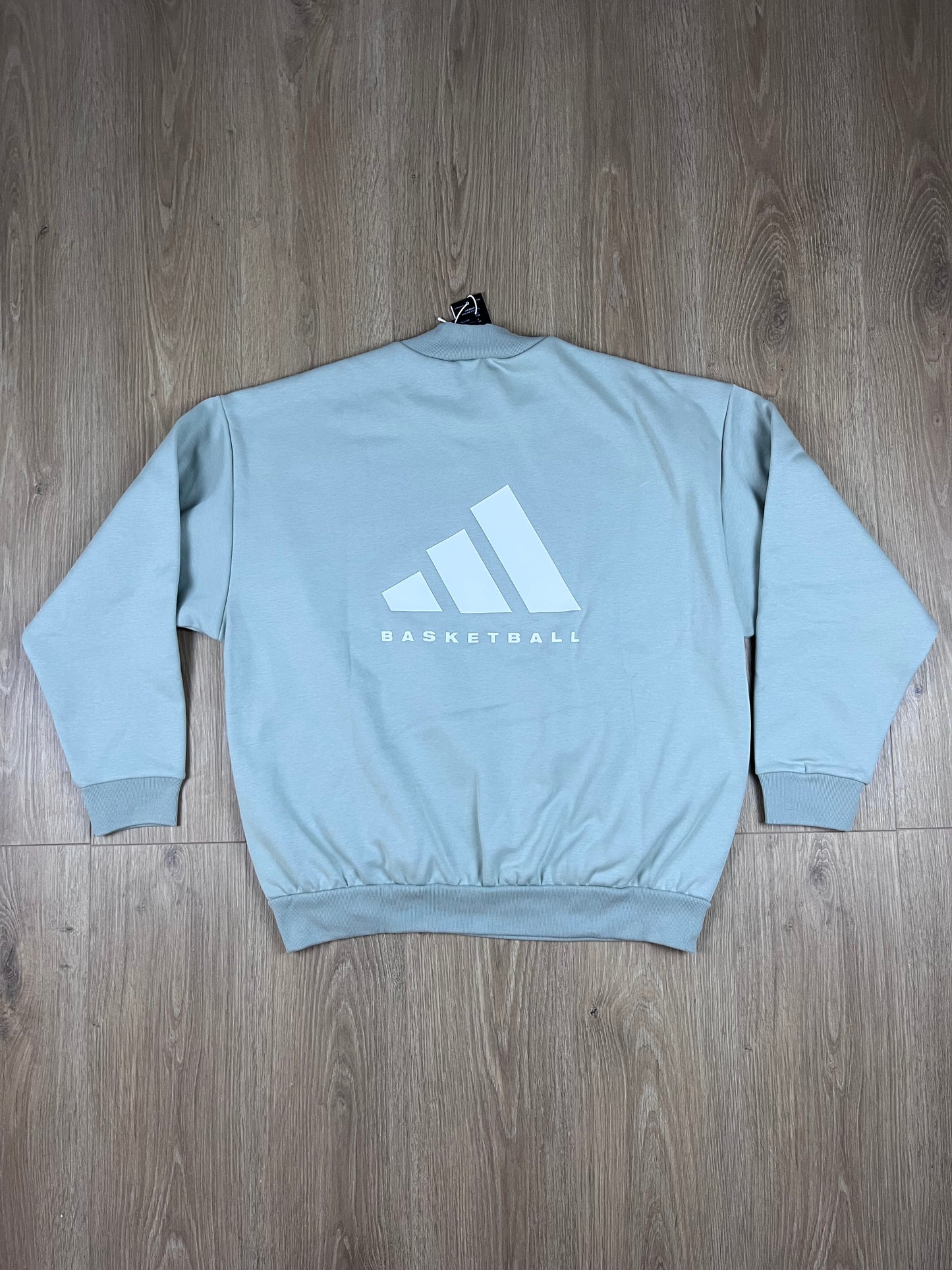 Adidas Basketball One FL Crew Sweatshirt Herren Grün (Größe M)