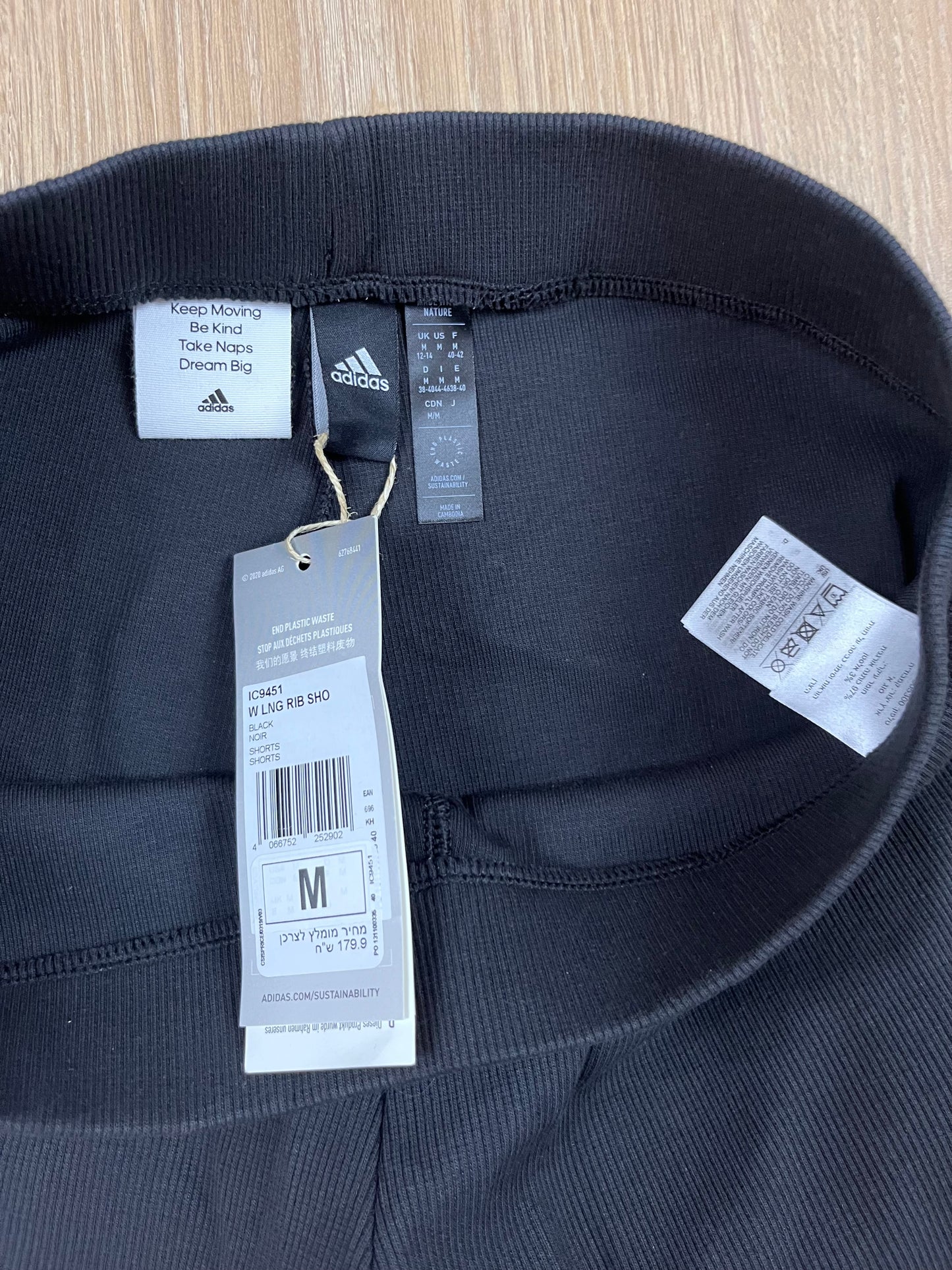 Adidas Lounge Rib Shorts Damen Schwarz (Größe M)