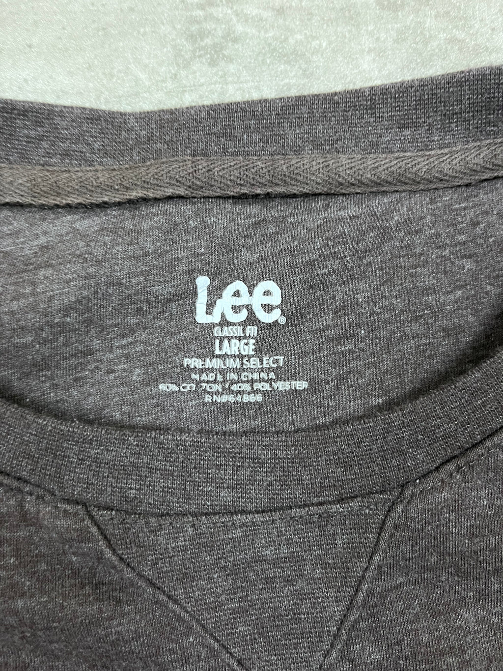 Vintage Lee Premium Select Pullover Anthrazit mit Brusttasche 15