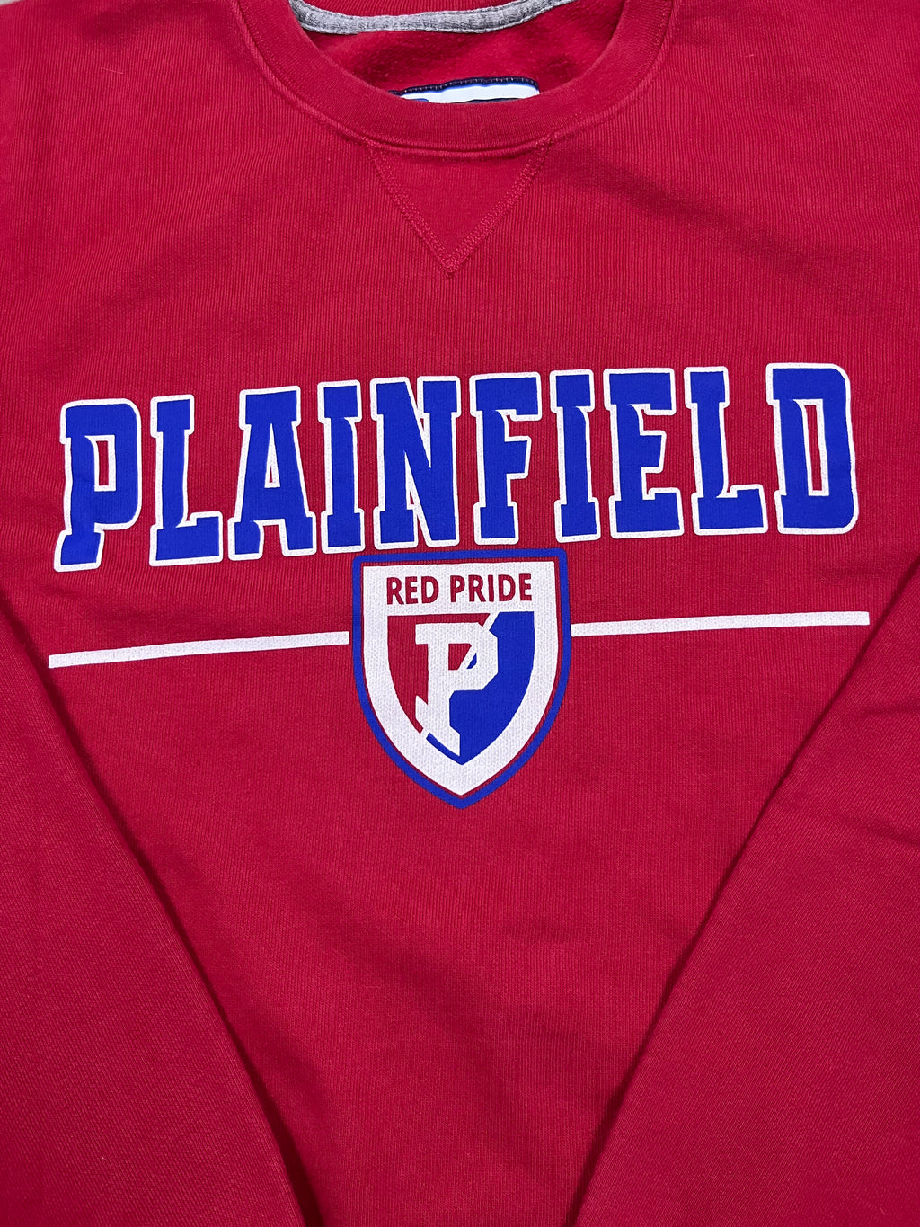Vintage Russell Athletic Pullover Plainfield Red Pride Rot 31