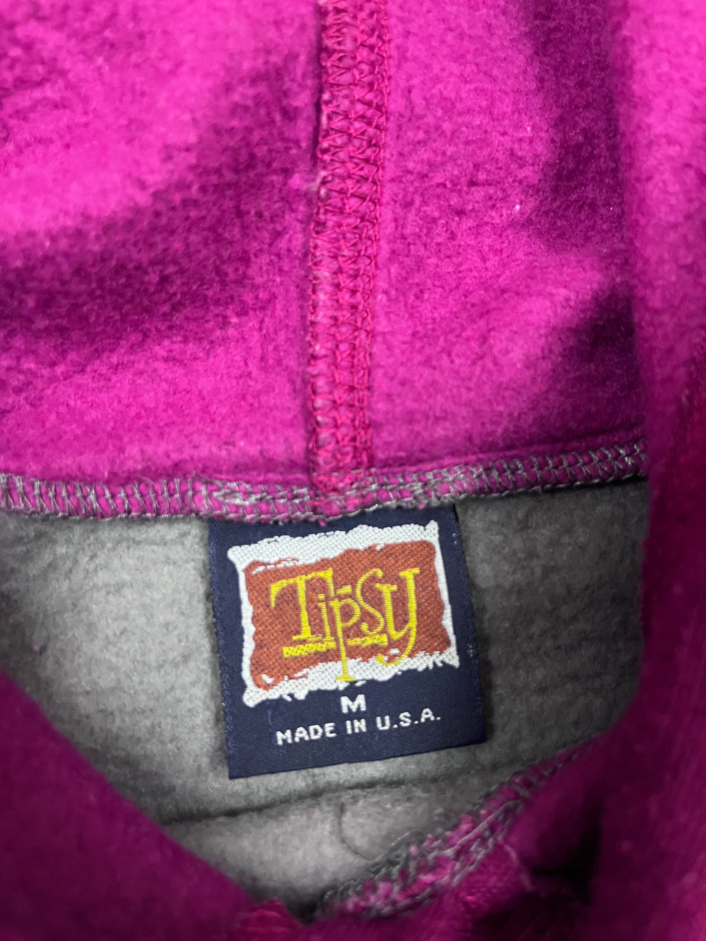 Vintage Tipsy Hoodie Kentucky Kingdom Grau Magenta 1
