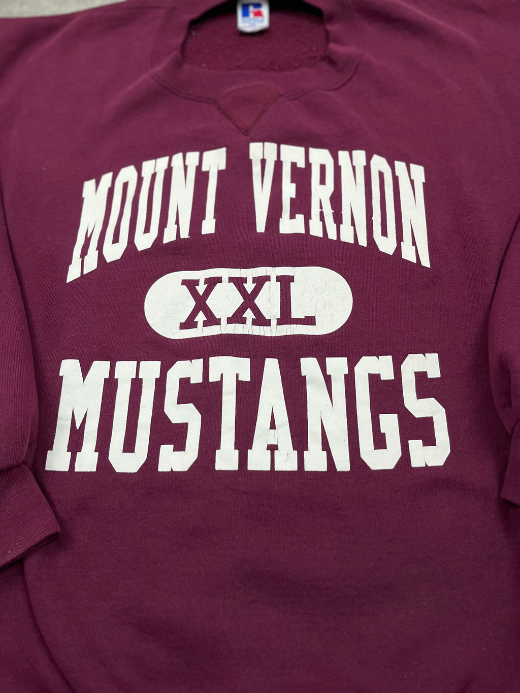 Vintage Russell Athletic Pullover Mount Vernon Mustangs 3