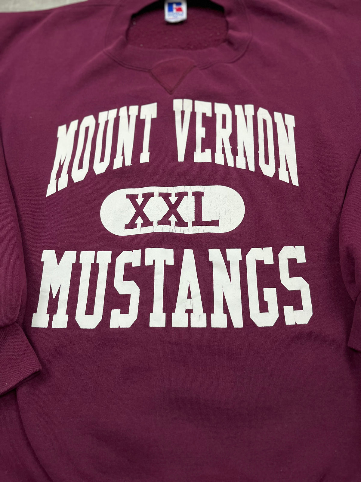 Vintage Russell Athletic Pullover Mount Vernon Mustangs 3