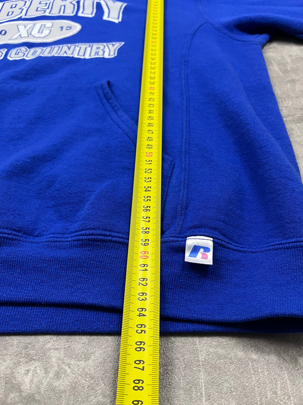 Vintage Russell Athletic Hoodie Liberty Cross Country Blau 32