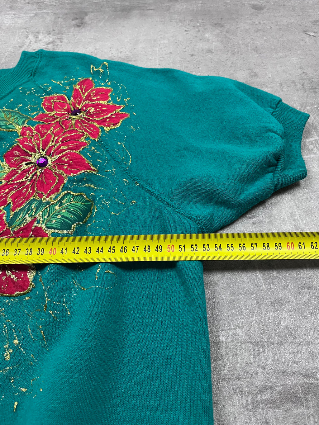 Vintage Lee Kurzarm-Sweatshirt Weihnachtsstern 1