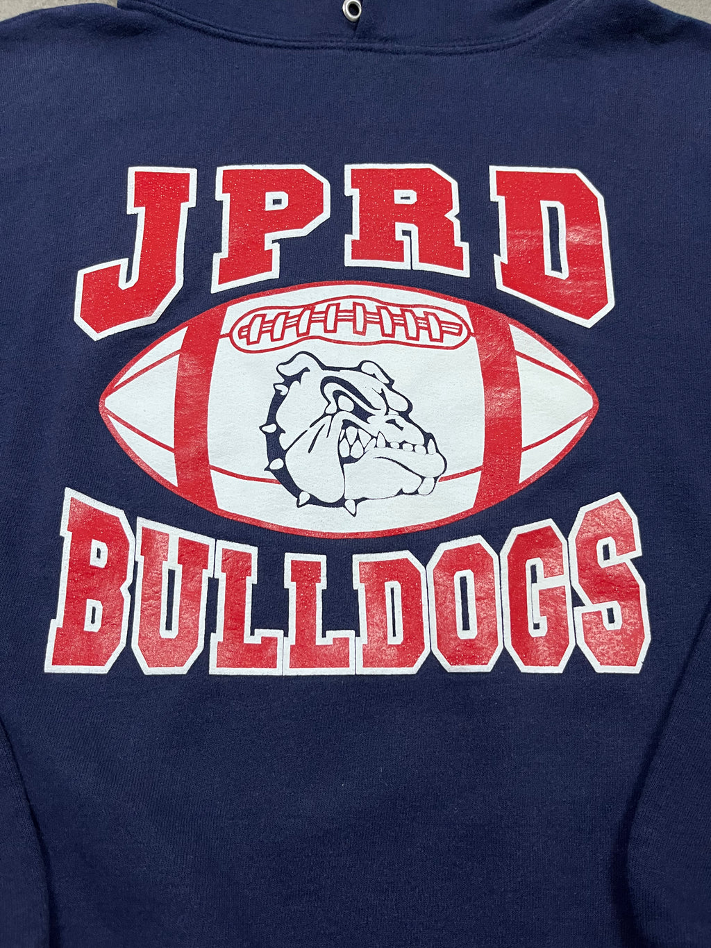 Vintage Jerzees Hoodie JPRD Bulldogs Dunkelblau 3