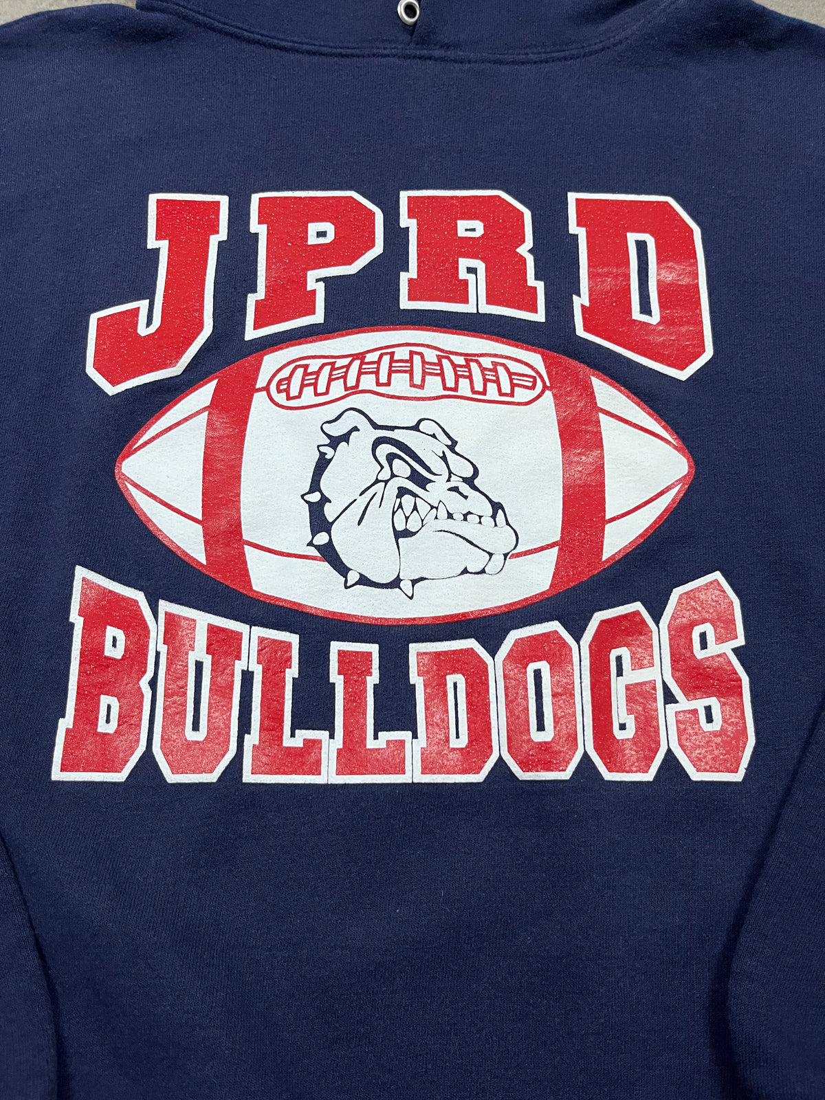 Vintage Jerzees Hoodie JPRD Bulldogs Dunkelblau 3