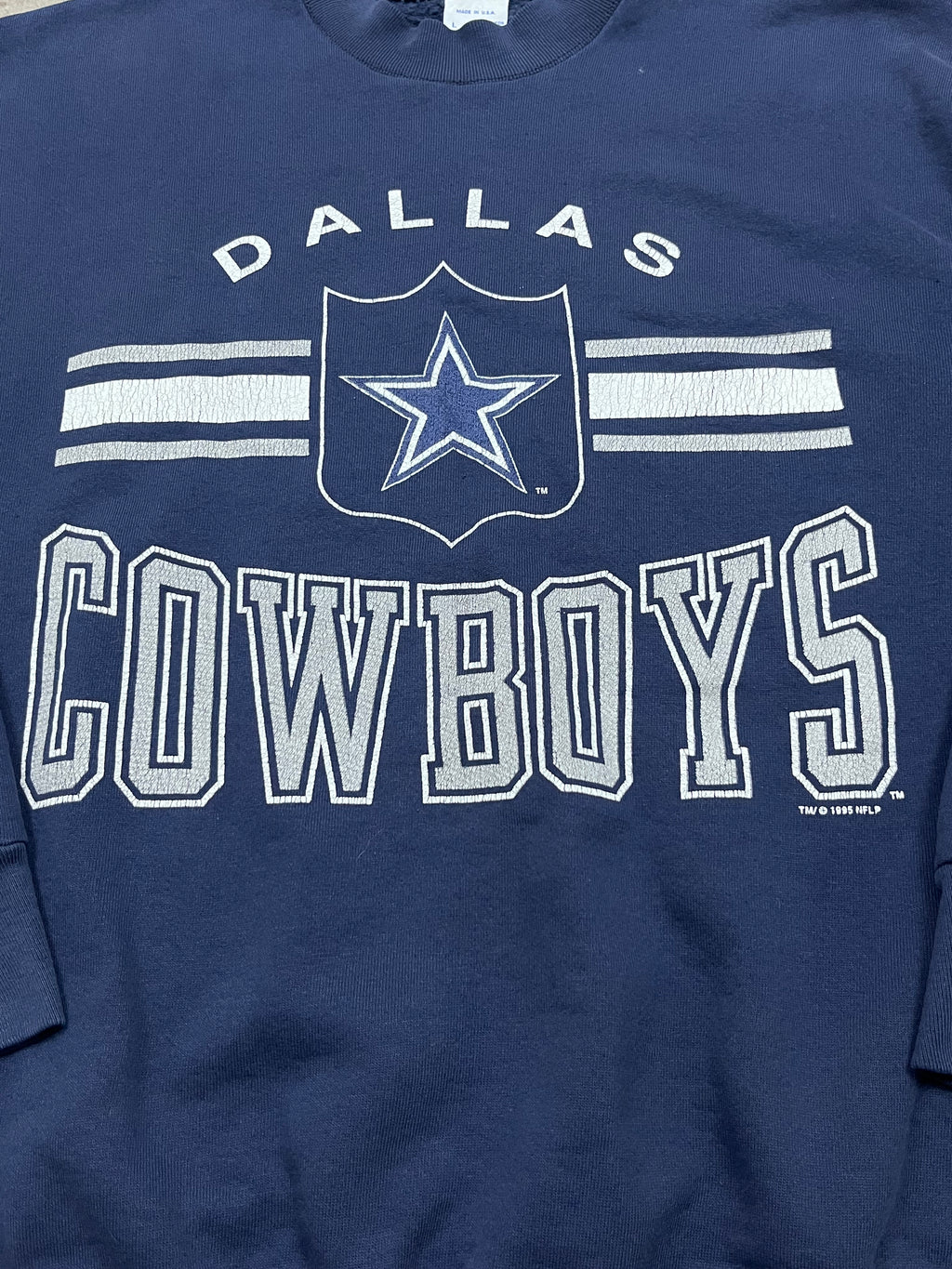 Vintage NEM Sportswear Pullover Dallas Cowboys Dunkelblau 1