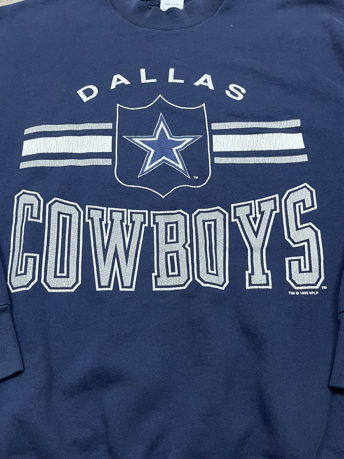 Vintage NEM Sportswear Pullover Dallas Cowboys Dunkelblau 1
