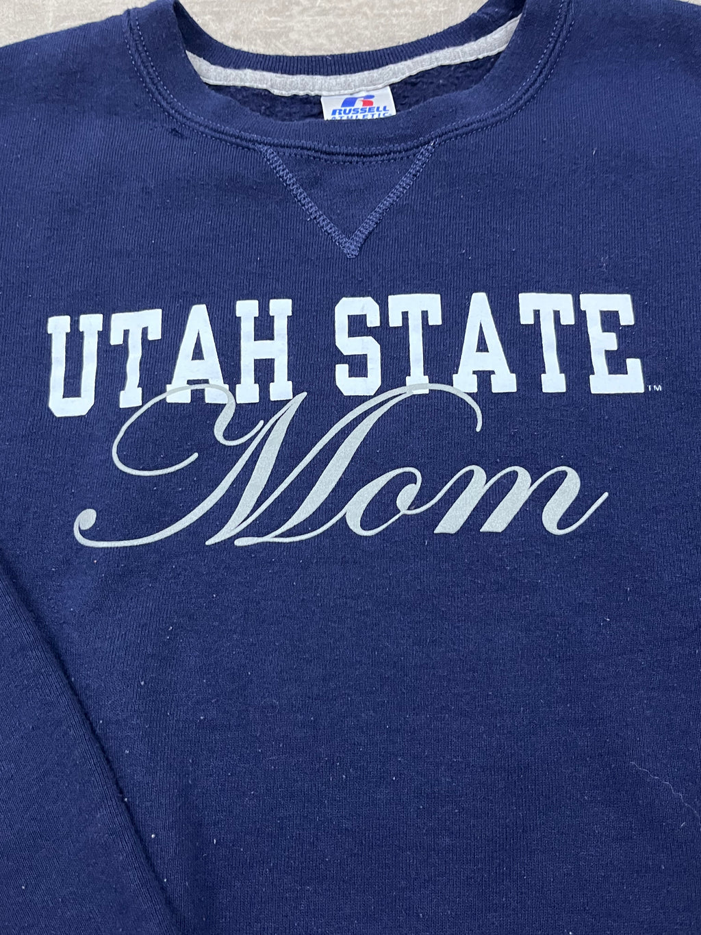 Vintage Russell Athletic Pullover Utah State Mom 20