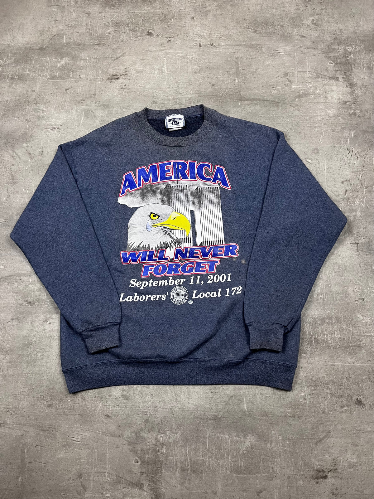 Vintage Lee Heavyweight Pullover America Will Never Forget 6