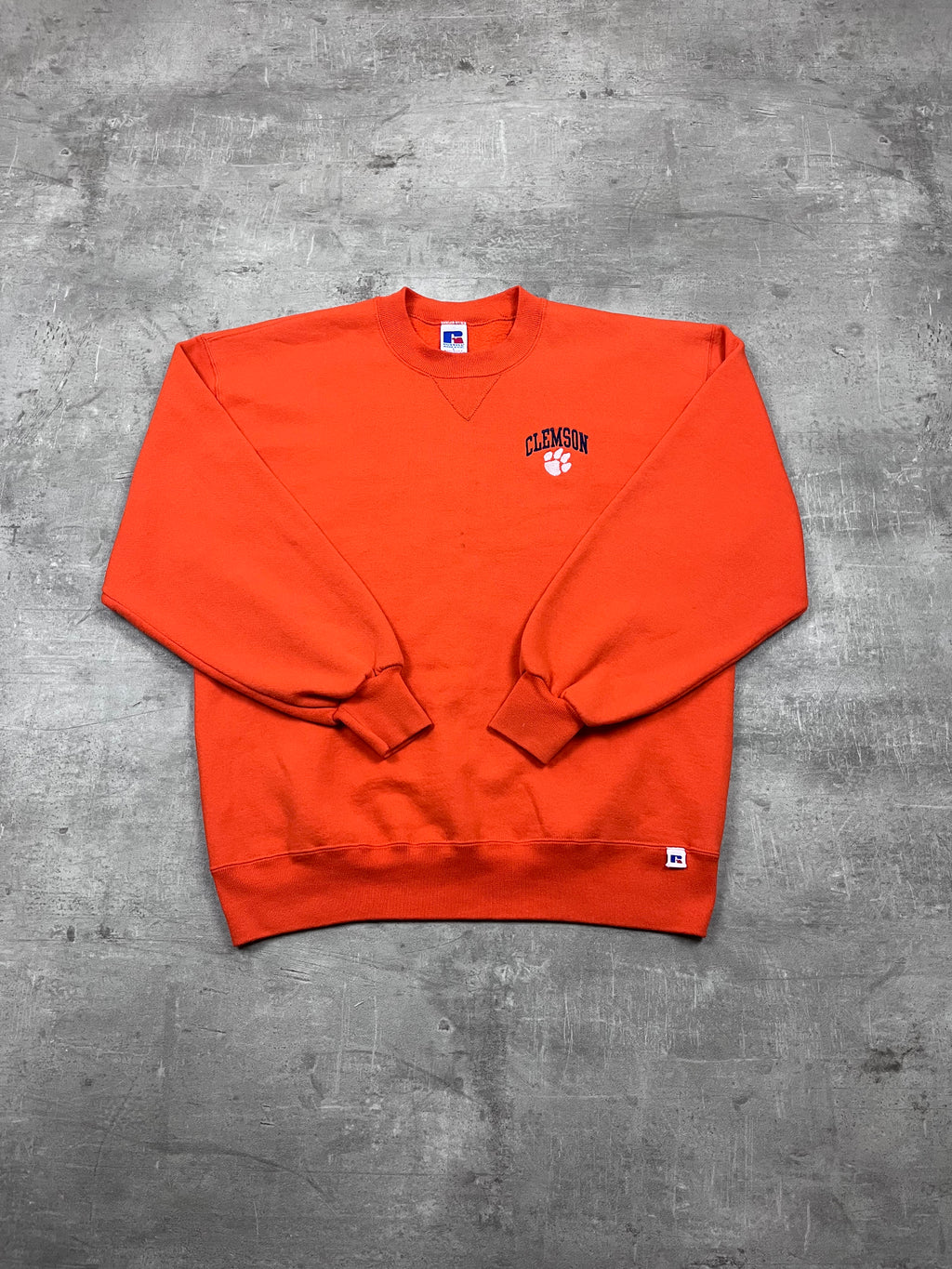 Vintage Russell Athletic Pullover Clemson Orange 33