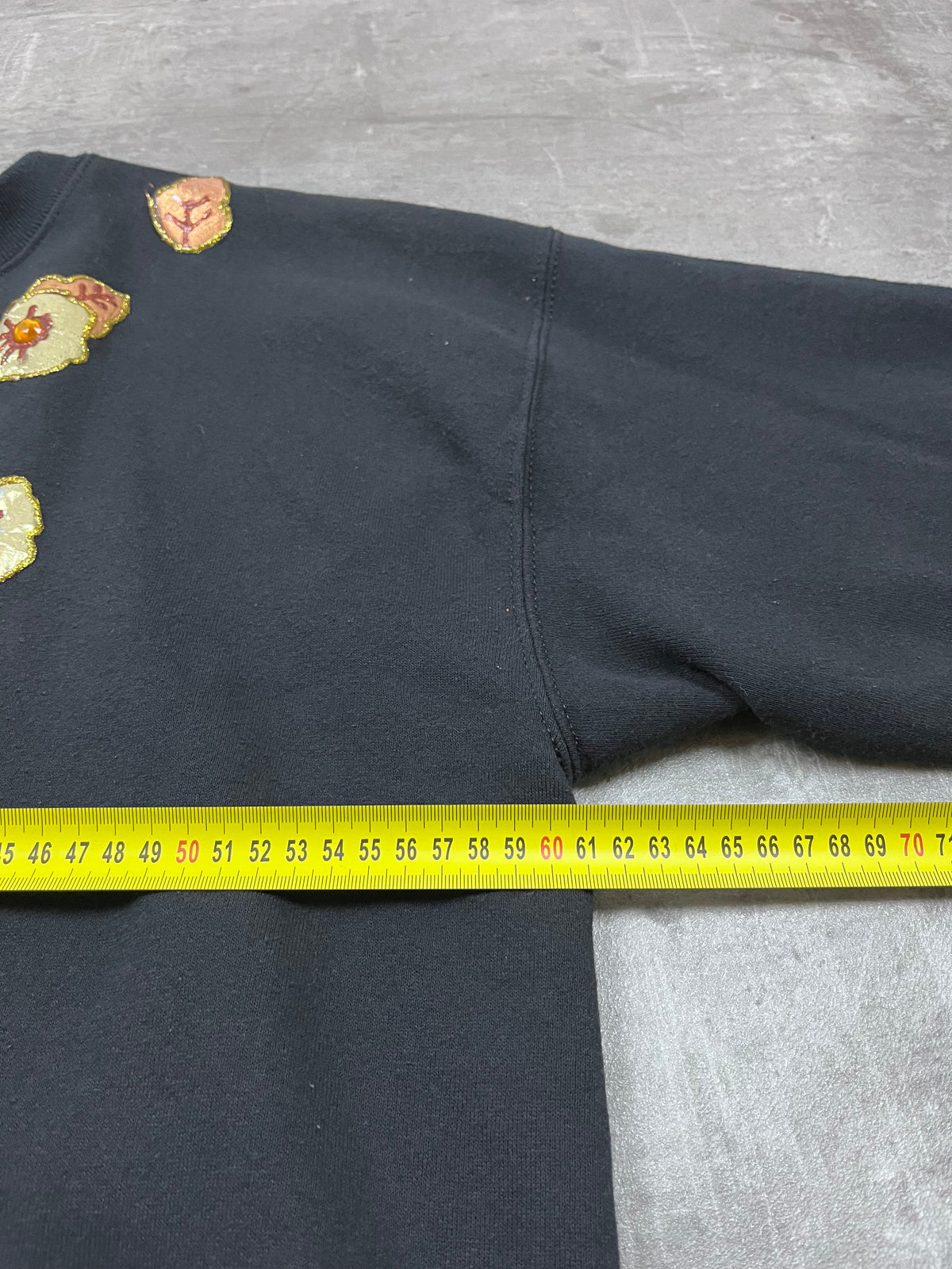 Vintage Lee Heavyweight Sweatjacke Blumenapplikationen 18