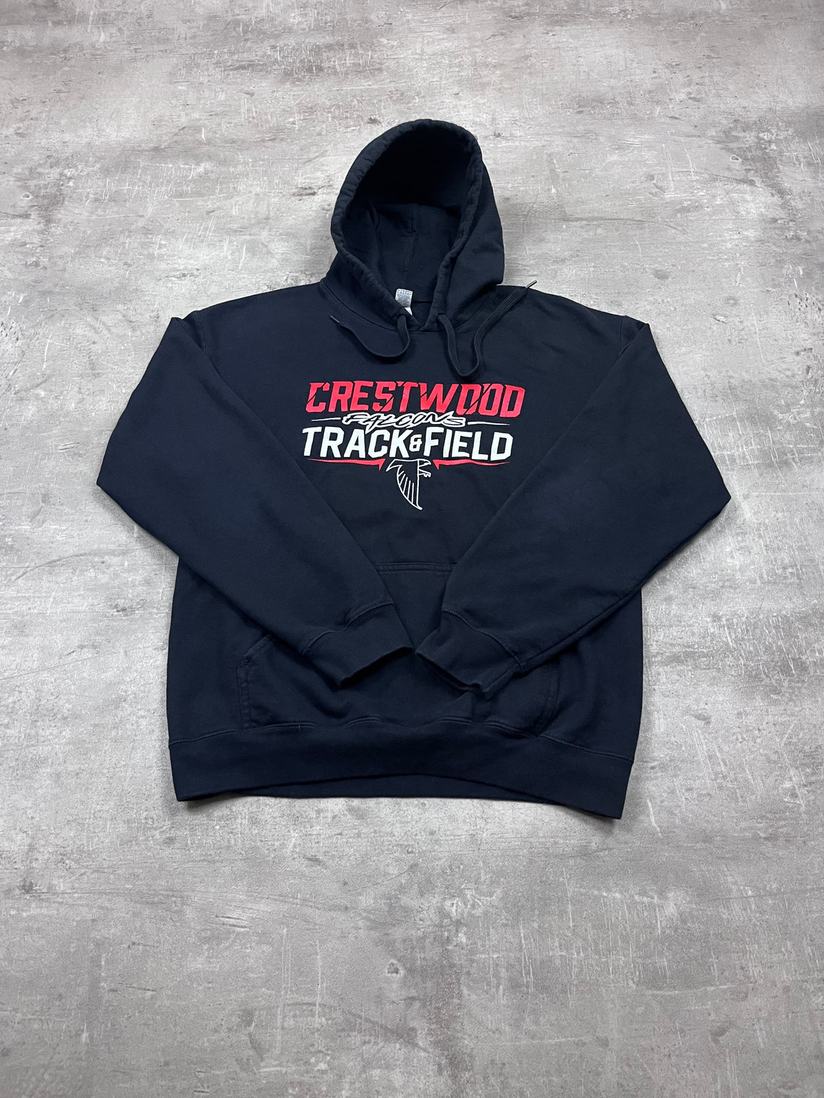Vintage Gildan Hoodie Crestwood Falcons Schwarz 2