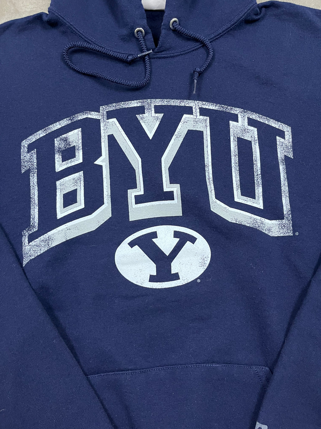 Vintage Russell Athletic Hoodie BYU Dunkelblau 28