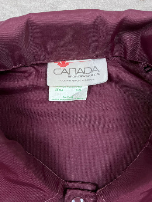 Vintage Canada Sportswear Coachjacke Kendal Eagles Bordeaux 1
