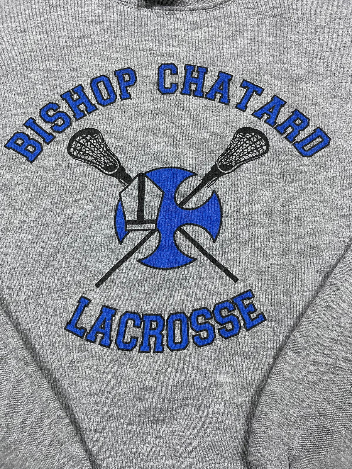 Vintage Jerzees Pullover Bishop Chatard Lacrosse Grau 1