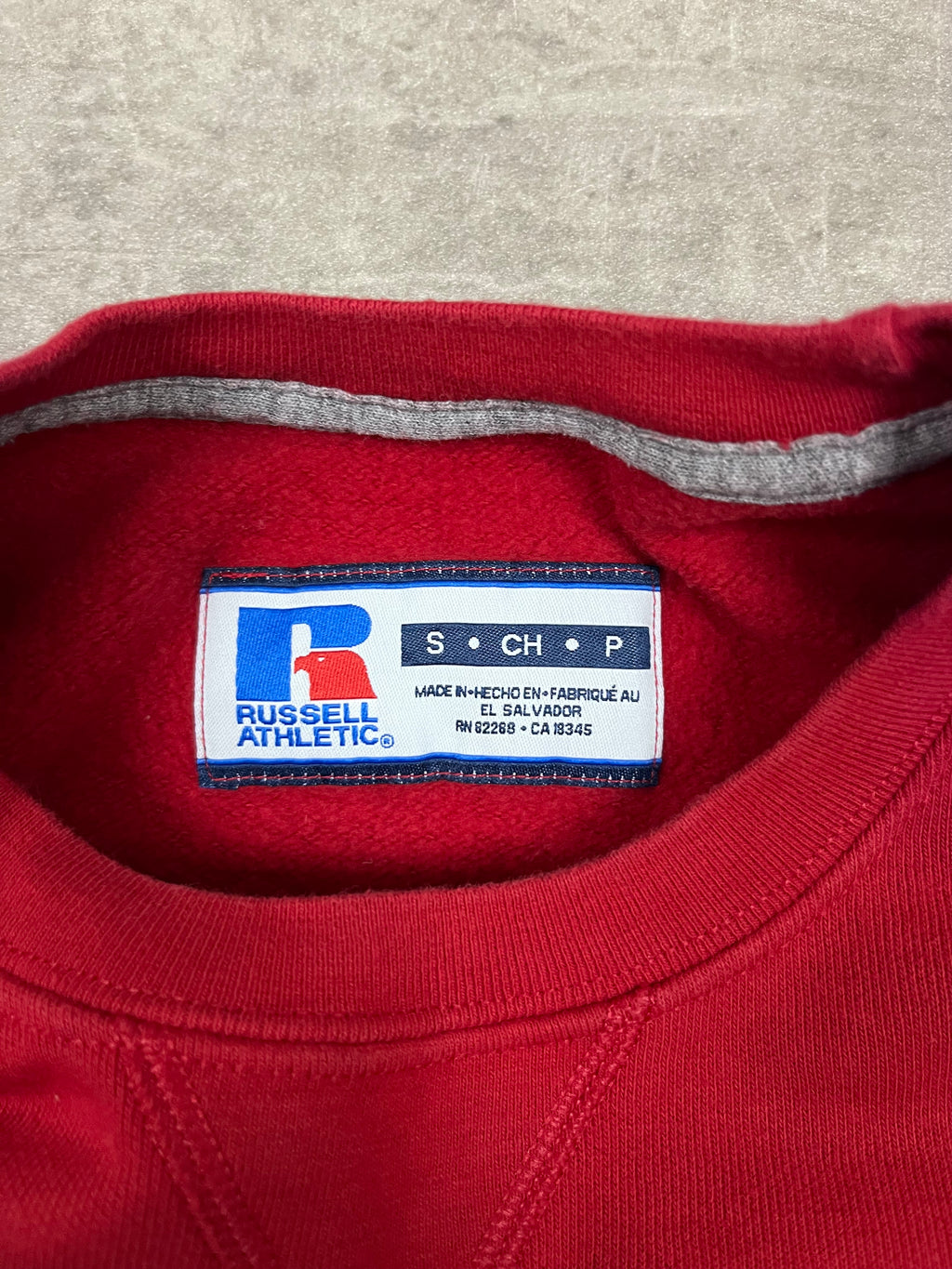 Vintage Russell Athletic Pullover Plainfield Red Pride Rot 31