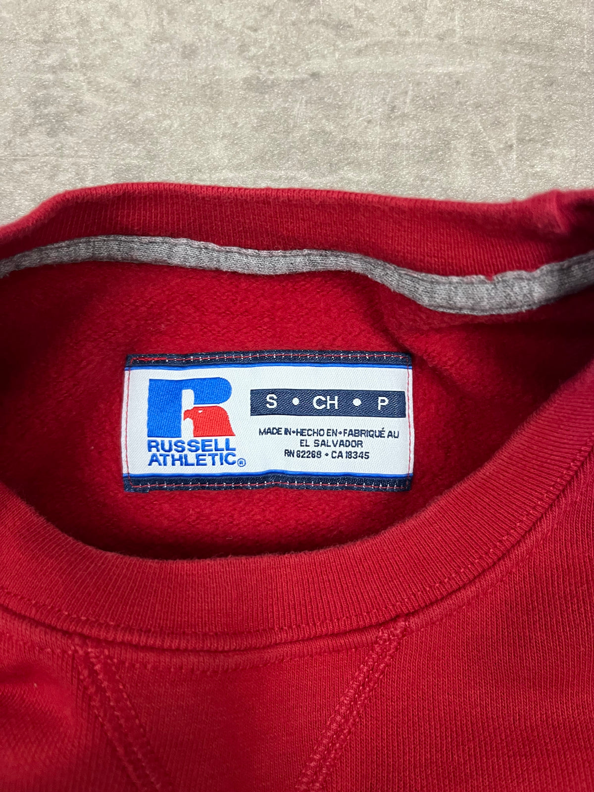 Vintage Russell Athletic Pullover Plainfield Red Pride Rot 31
