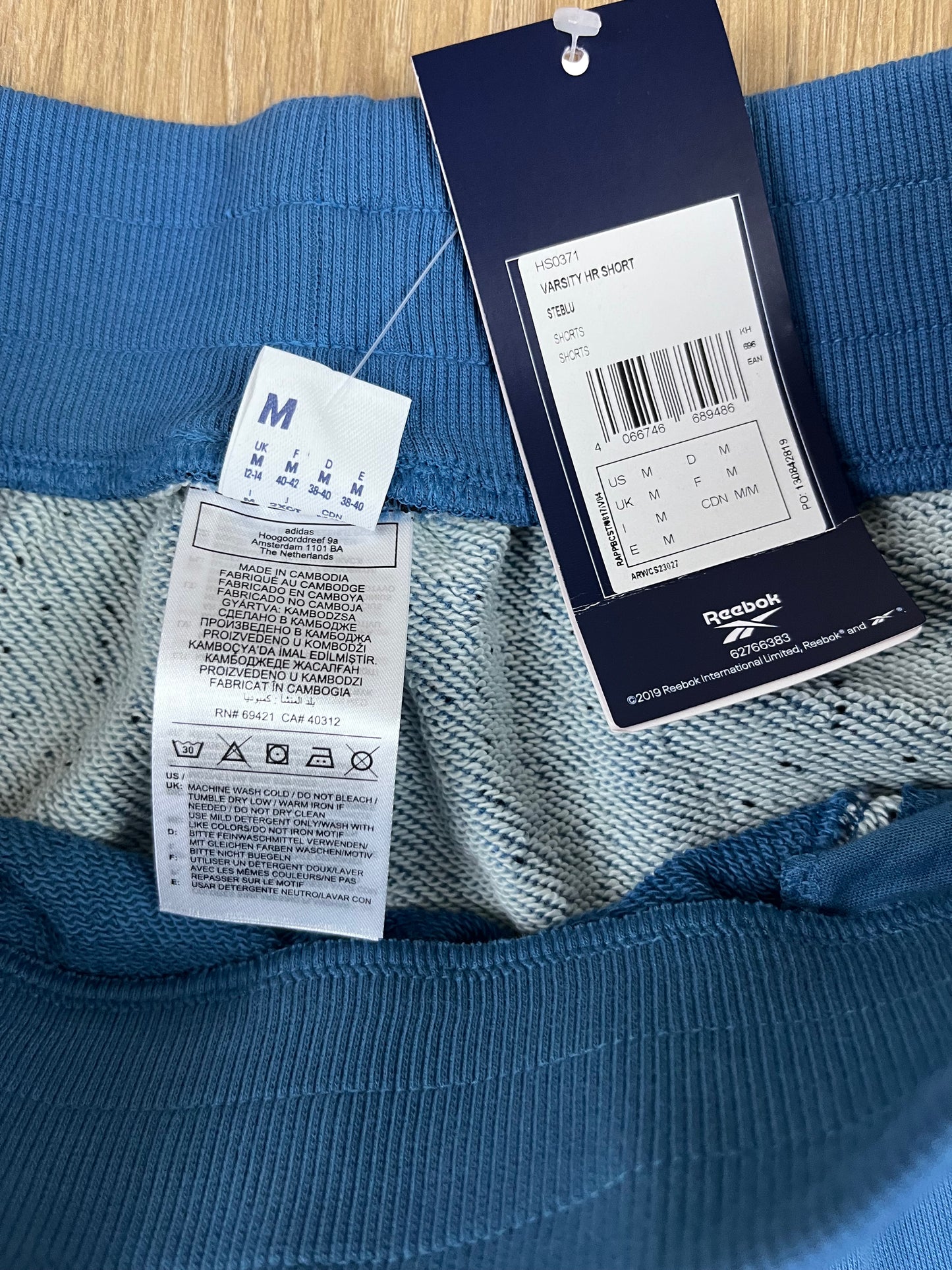 Reebok Sport Shorts Damen Blau (Größe M)