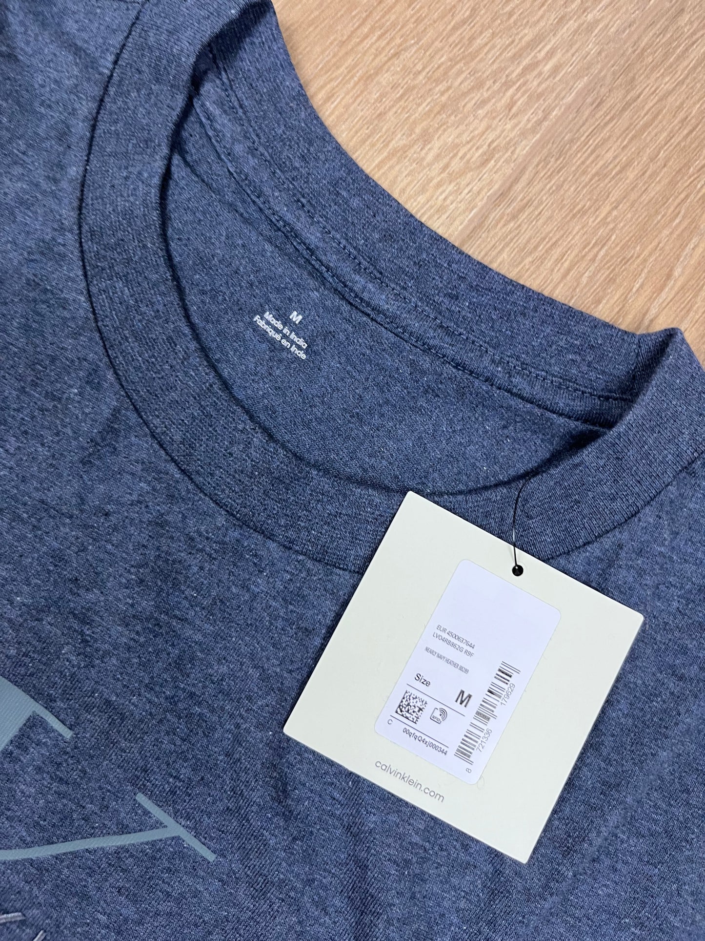 Calvin Klein Jeans Herren T-Shirt in Dunkelgrau Meliert (Größe M) – Iconic Monogram Logo