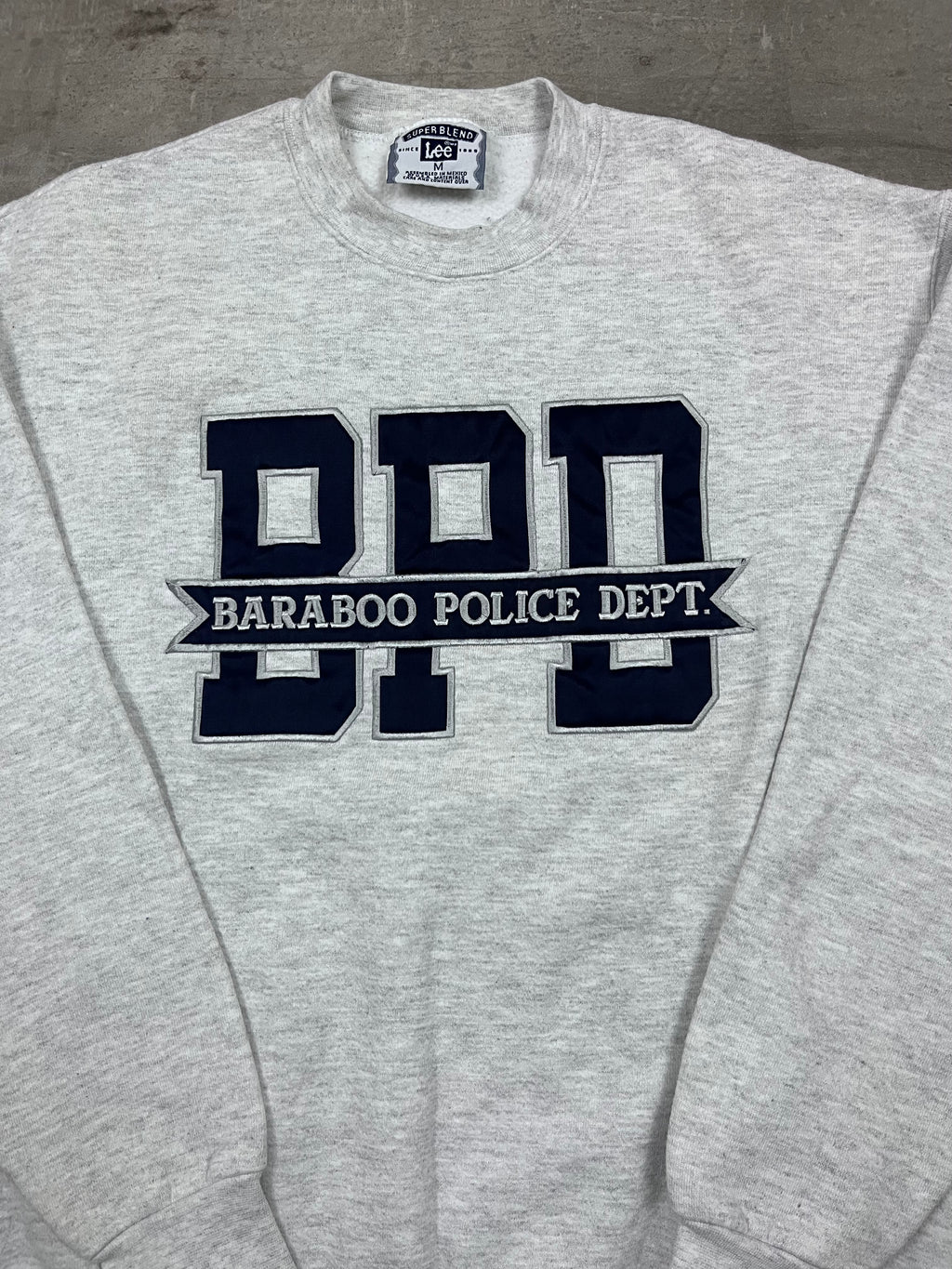 Vintage Lee Superblend Pullover Baraboo Police Dept 4