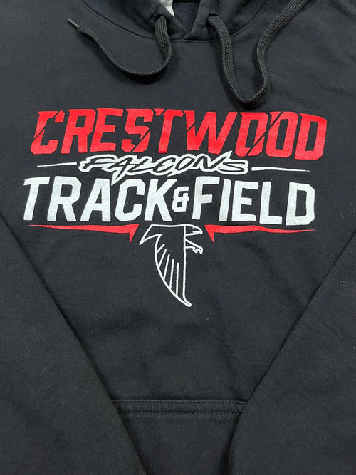 Vintage Gildan Hoodie Crestwood Falcons Schwarz 2