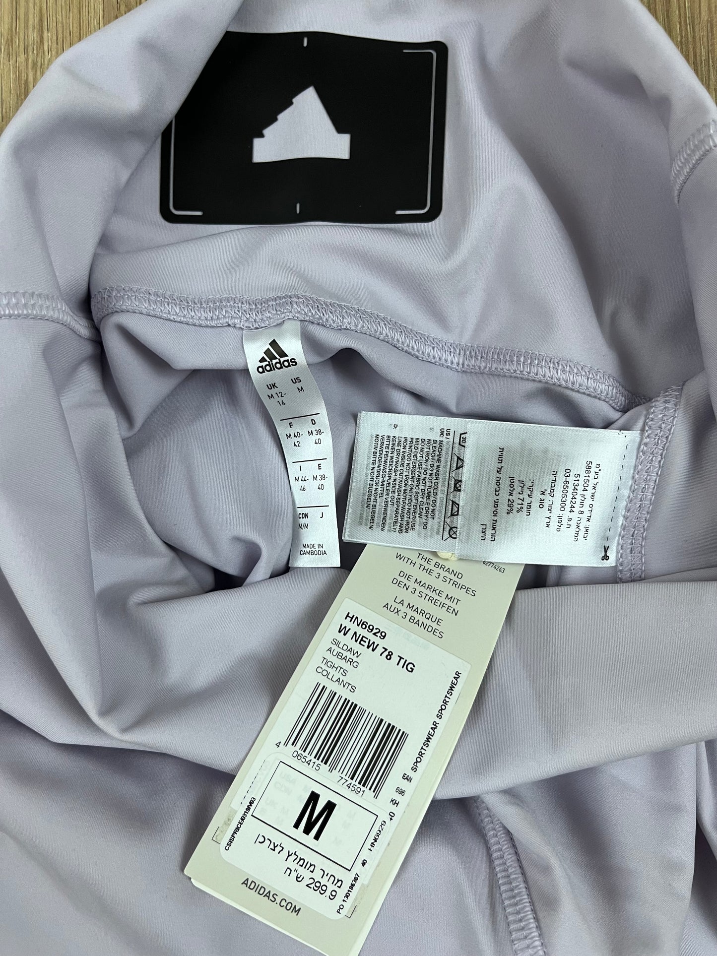 Adidas Sportswear New 7/8 Tights Damen Leggings Lila / Grau (Größe M)