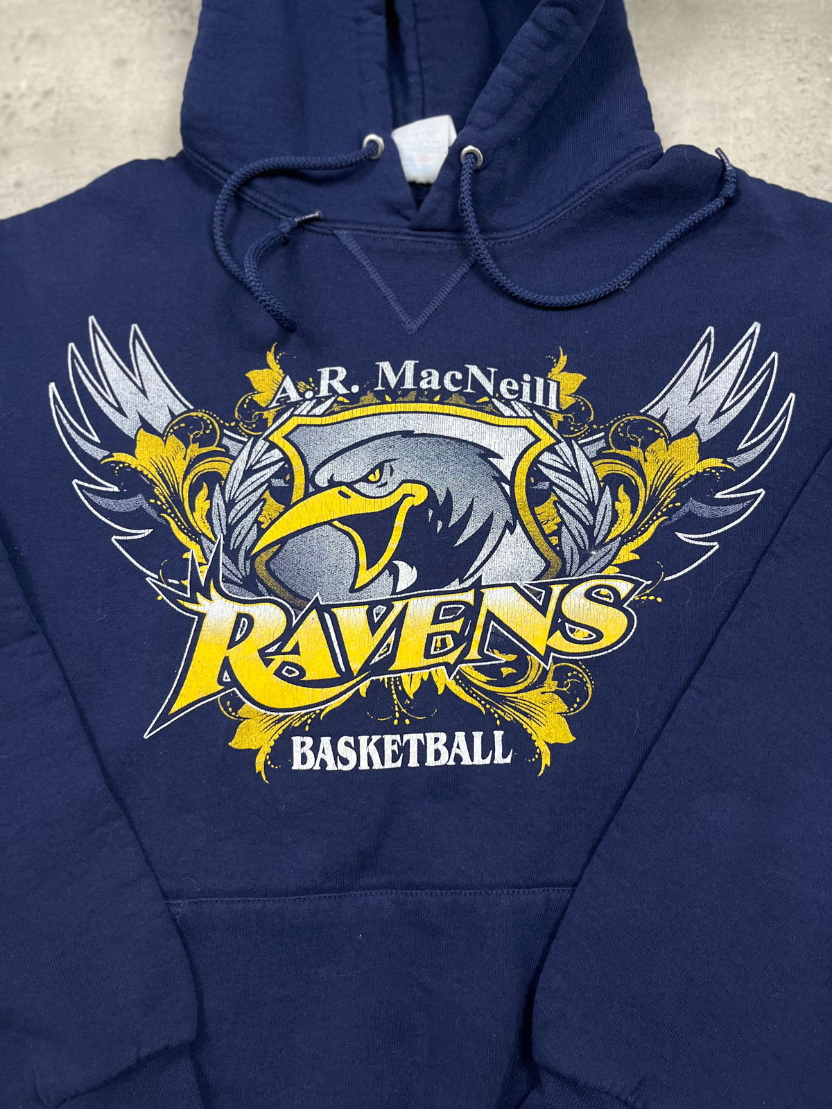 Vintage Russell Athletic Hoodie A.R. MacNeill Ravens Basketball 14