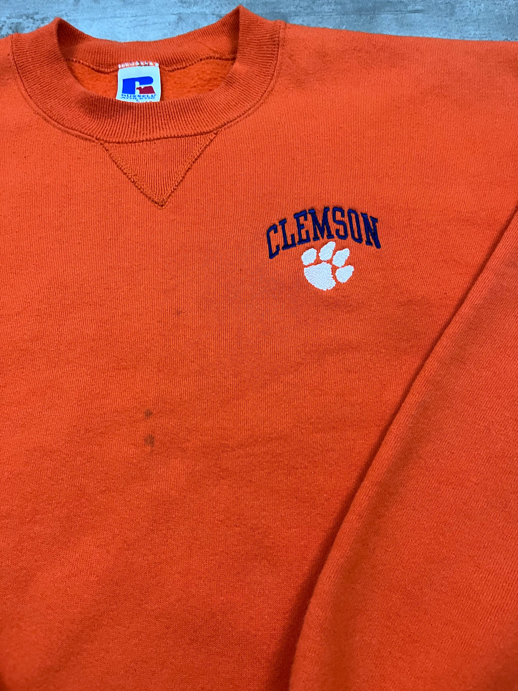Vintage Russell Athletic Pullover Clemson Orange 33