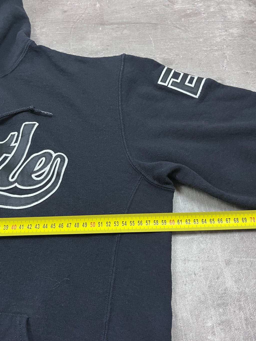 Vintage Russell Athletic Hoodie Hustle Downey 22