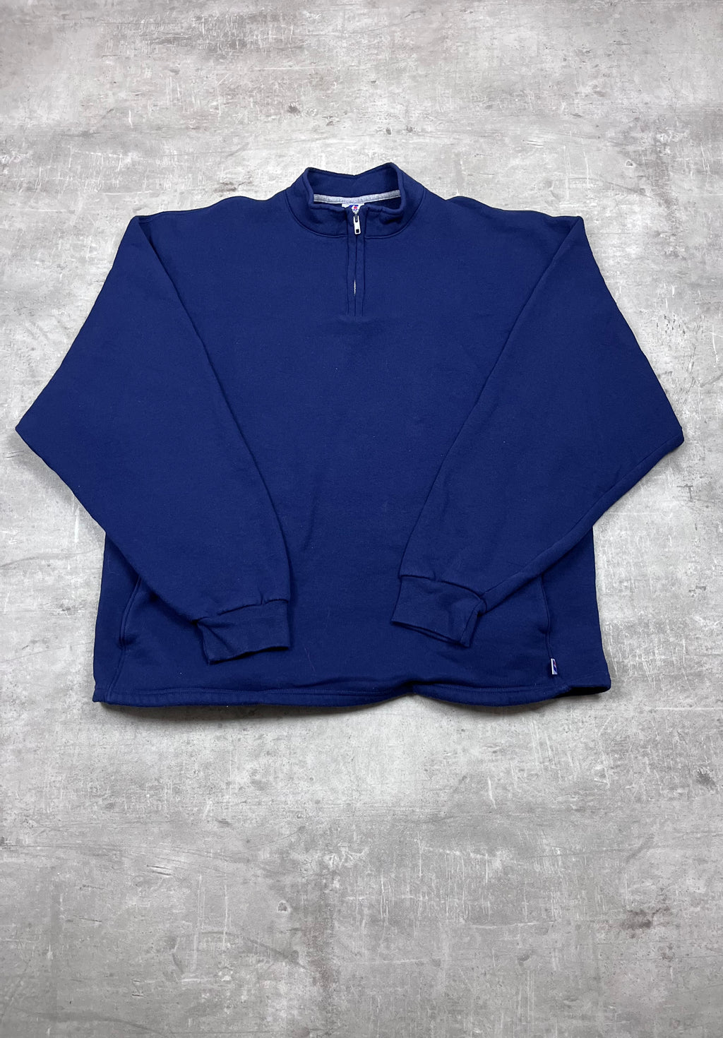 Vintage Russell Athletic Half-Zip Pullover Dunkelblau 27
