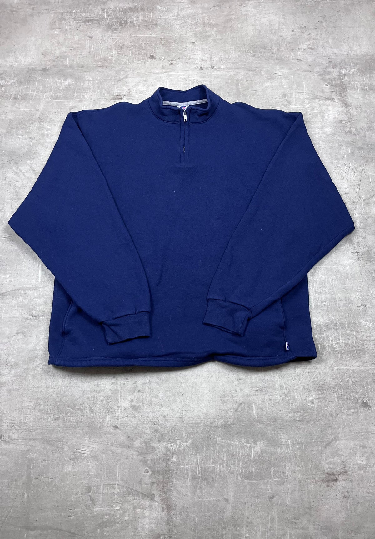 Vintage Russell Athletic Half-Zip Pullover Dunkelblau 27