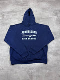 Vintage Jerzees Hoodie Pennsauken High School Dunkelblau 2