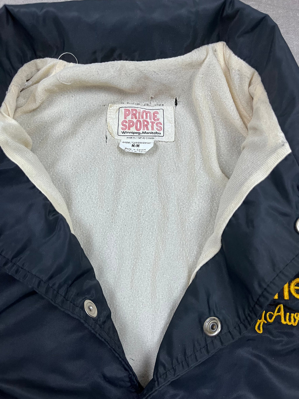 Vintage Prime Sports Coachjacke Lornex Safety Award Dunkelblau 1