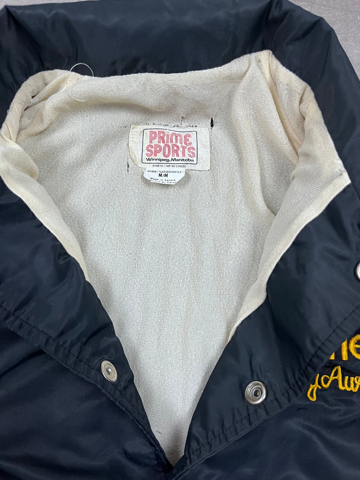 Vintage Prime Sports Coachjacke Lornex Safety Award Dunkelblau 1
