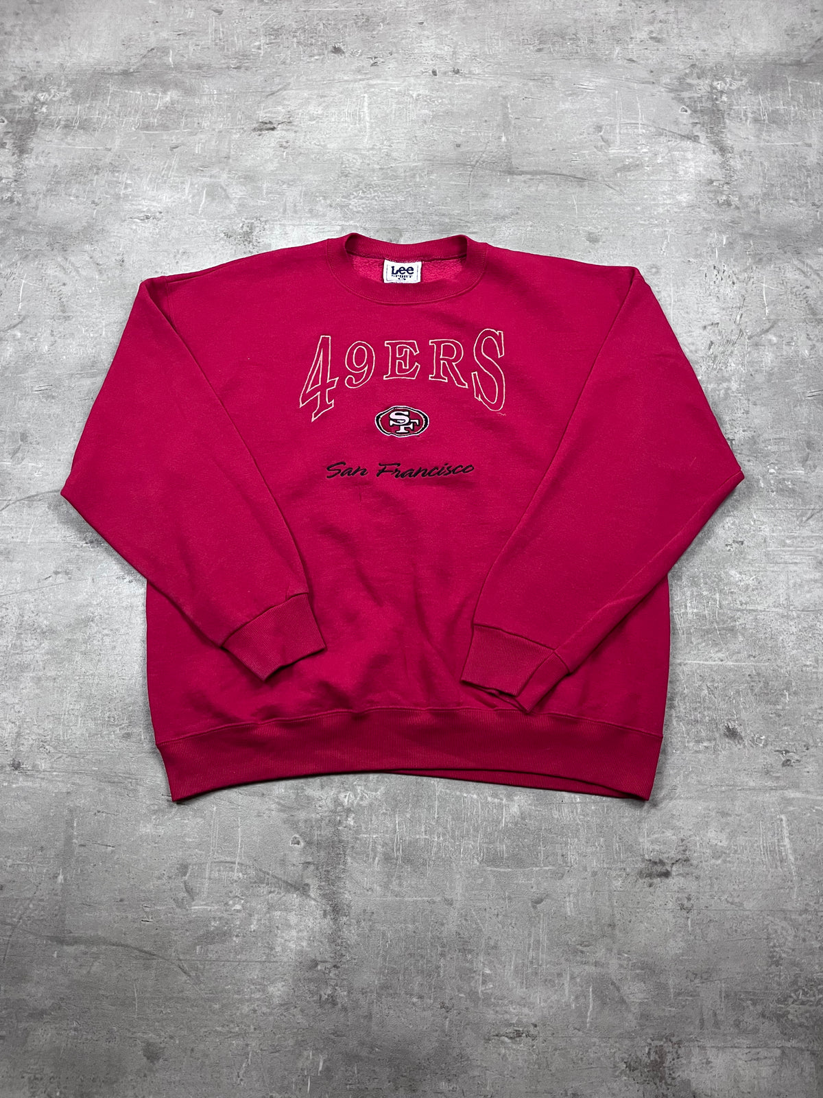 Vintage Lee Sport Pullover San Francisco 49ers Rot 22