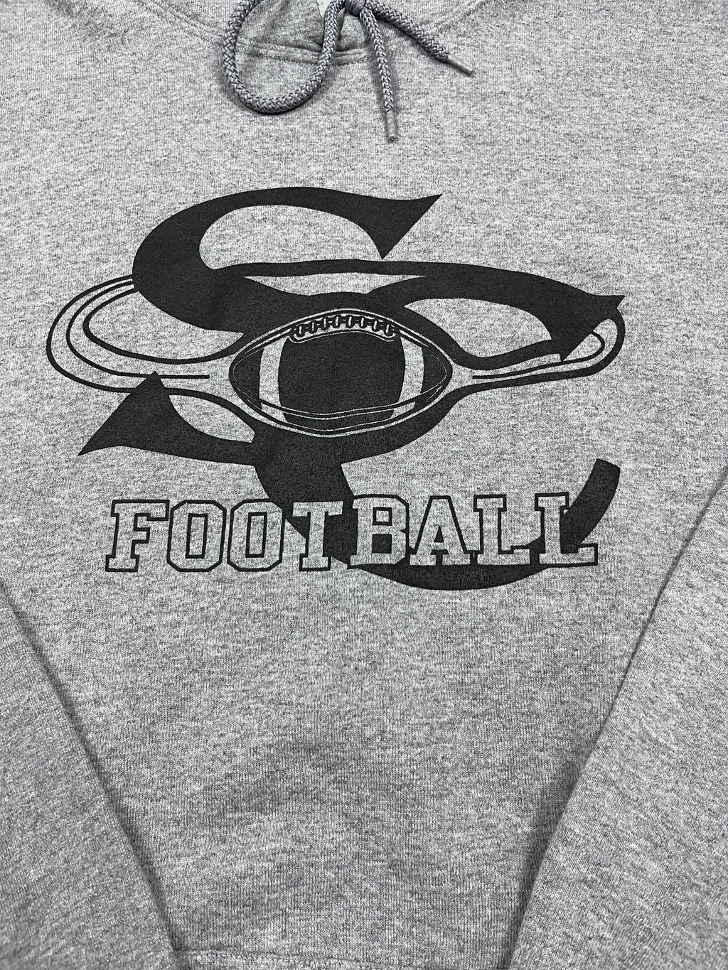 Vintage Russell Athletic Hoodie Football Grau 18