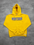 Vintage Russell Athletic Hoodie Western Illinois University Gelb 30