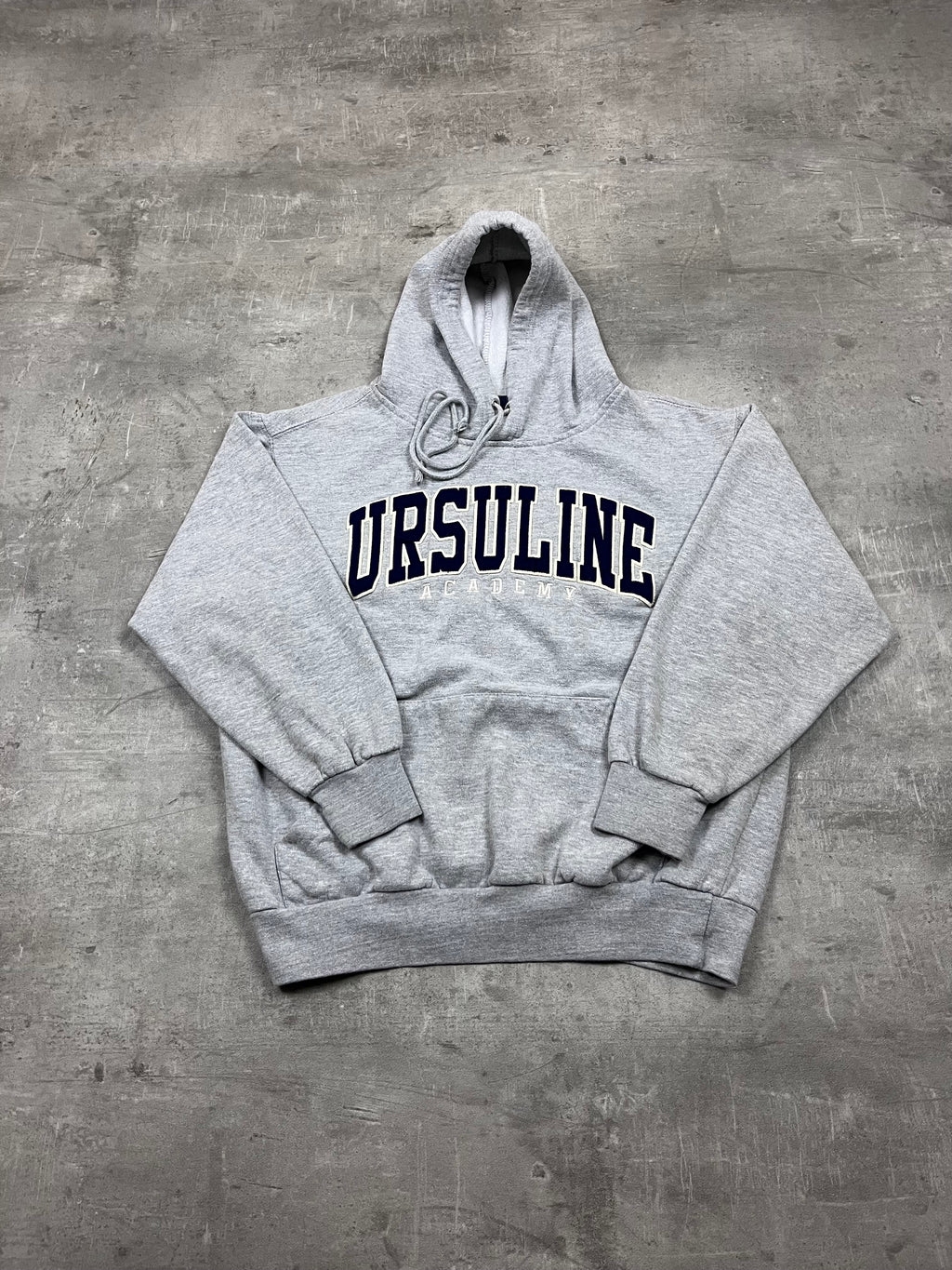 Vintage MV Sport Hoodie Ursuline Academy Grau 1