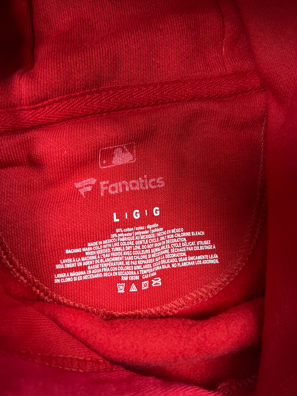 Vintage Fanatics Hoodie Cincinnati Reds Rot 1