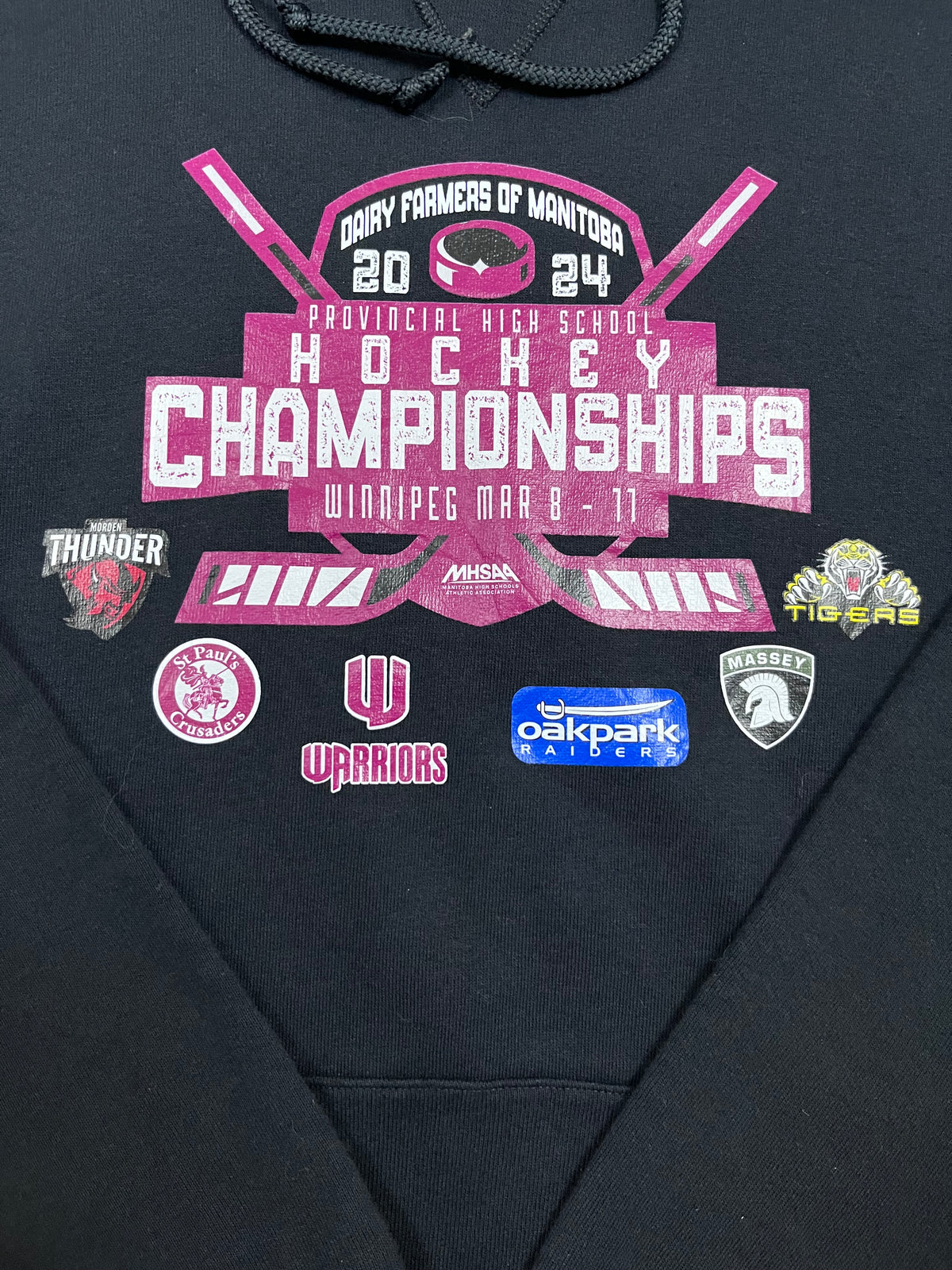 Vintage Russell Athletic Hoodie Manitoba Hockey Championships 2024 10