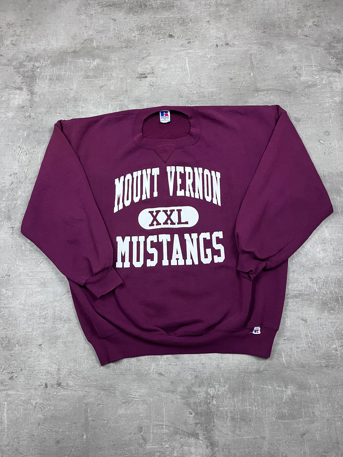Vintage Russell Athletic Pullover Mount Vernon Mustangs 3